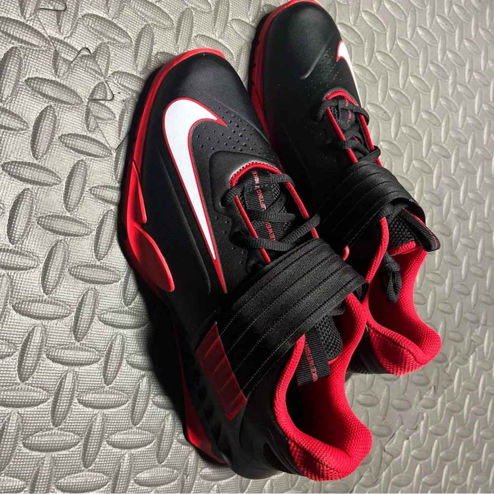 Nike Savaleos Weightlifting Shoes Black Red CV5708-002 Men's 10.5 NEW - Picture 3 of 10